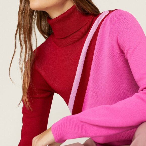 Pink Colorblock Sweater - Picture 4 of 5